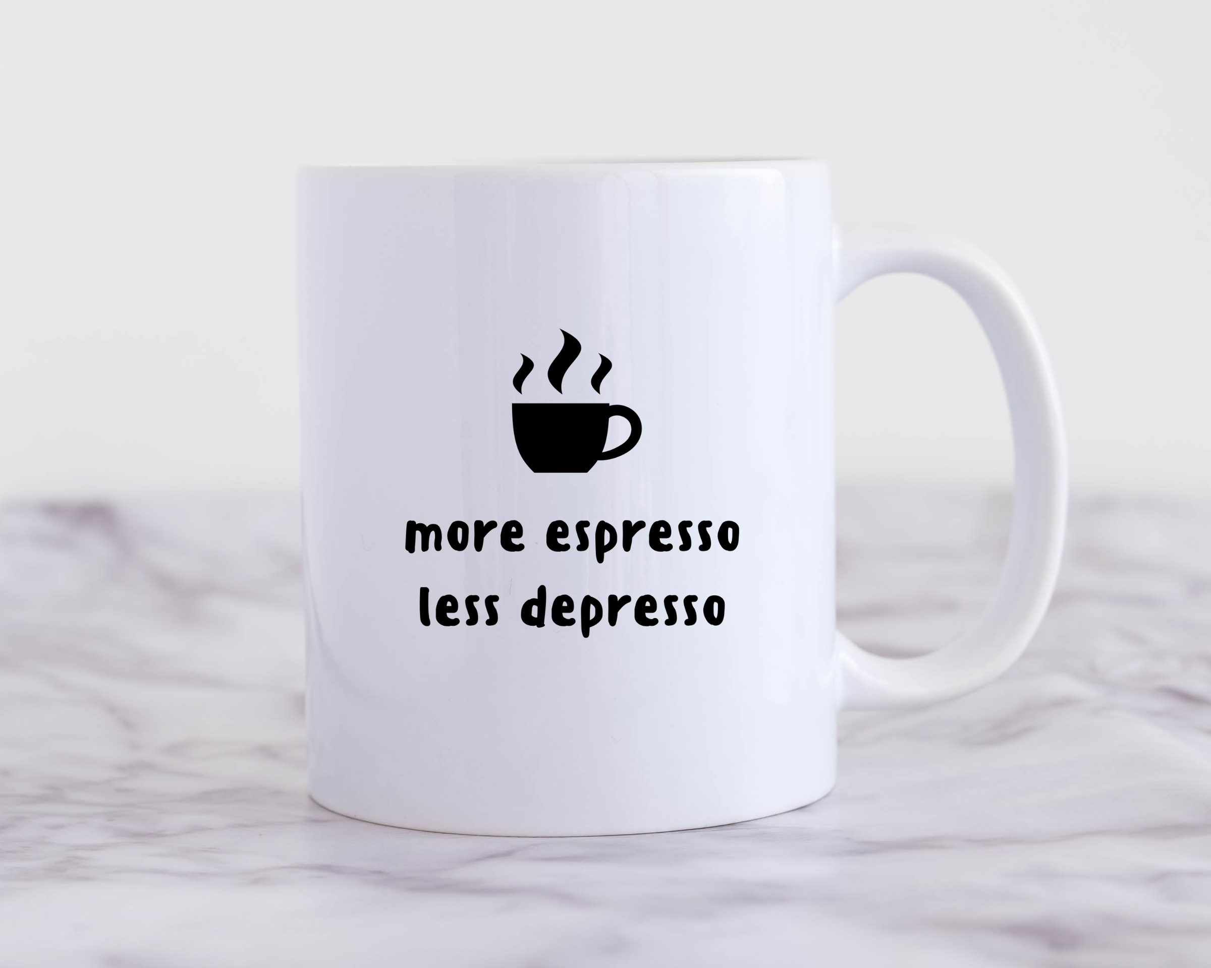 More Espresso Less Depresso, Espresso Lover Mug, Espresso Gifts